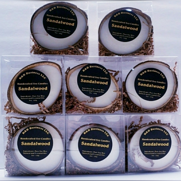 Hawaiian SANDALWOOD Soy Candle in Real Coconut Shell, Tropical Beach Theme, 5 oz - Picture 7 of 7